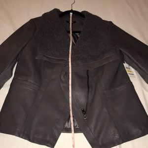 NWT Alfani Gray Faux Jacket Medium